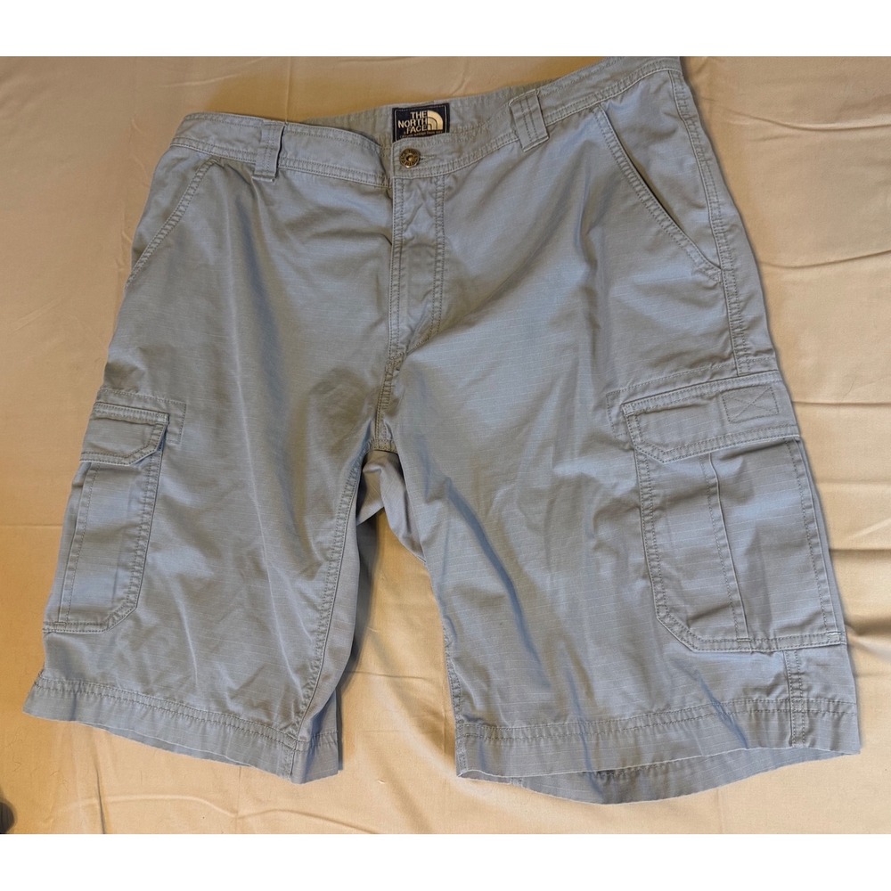 The North Face Cargo Shorts Mens 40 Blue Ripstop Hiking Utility
